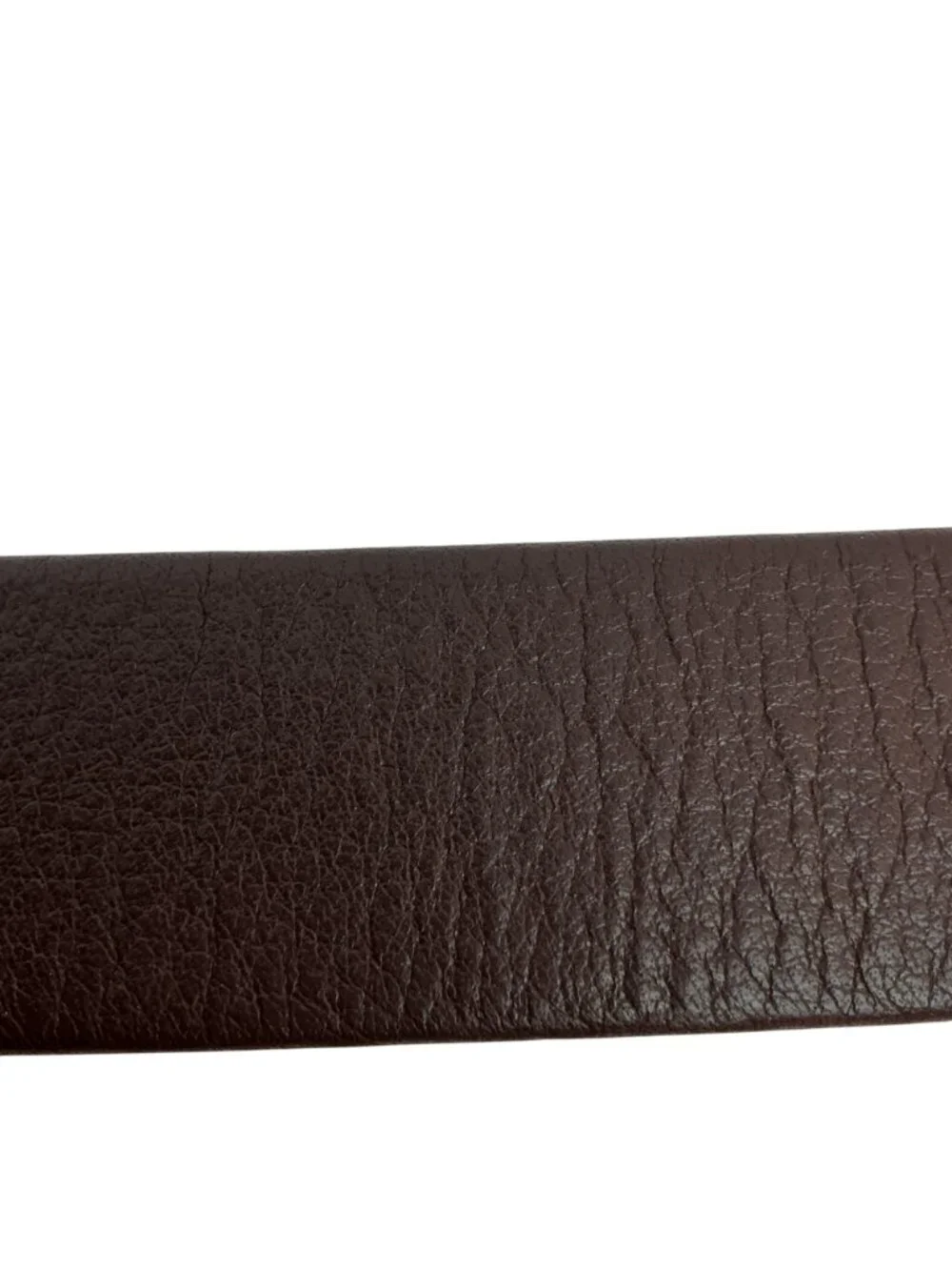 Woodward Genuine Leather Belt Mens 36 Dark Brown Silver Buckle Classic Style